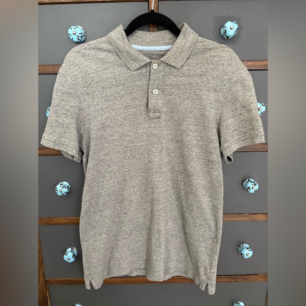 Lands' End Heather Gray Polo Shirt